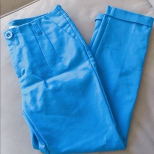 Blue Mid Length Capris Pants
